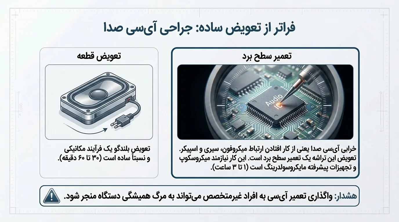 تعویض میکروفون جلو آیفون 12