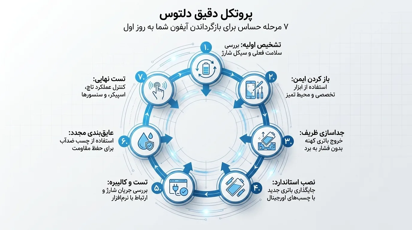 تفاوت باتری اورجینال و تقلبی آیفون 12