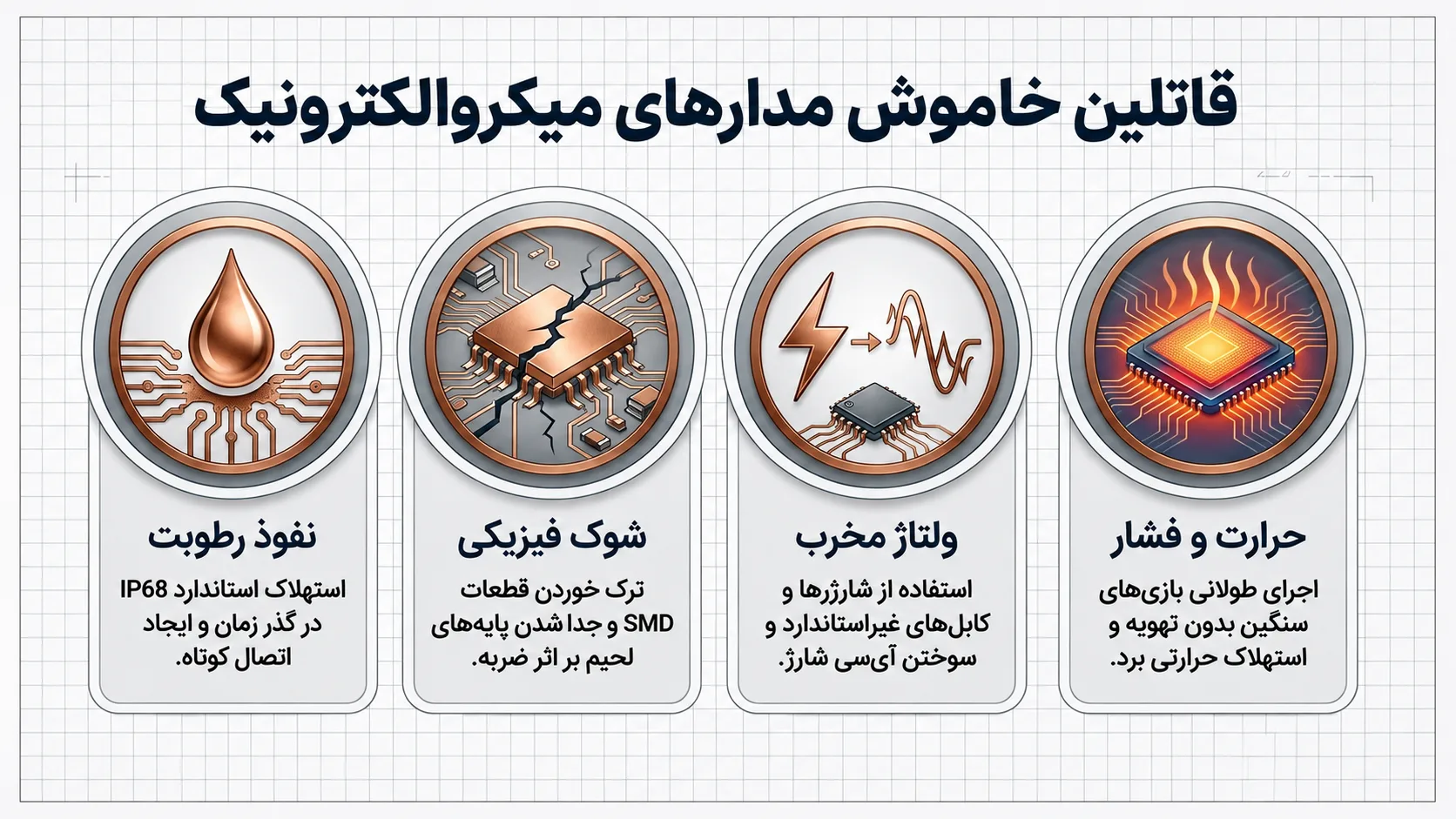 دلایل اصلی خرابی برد آیفون 11