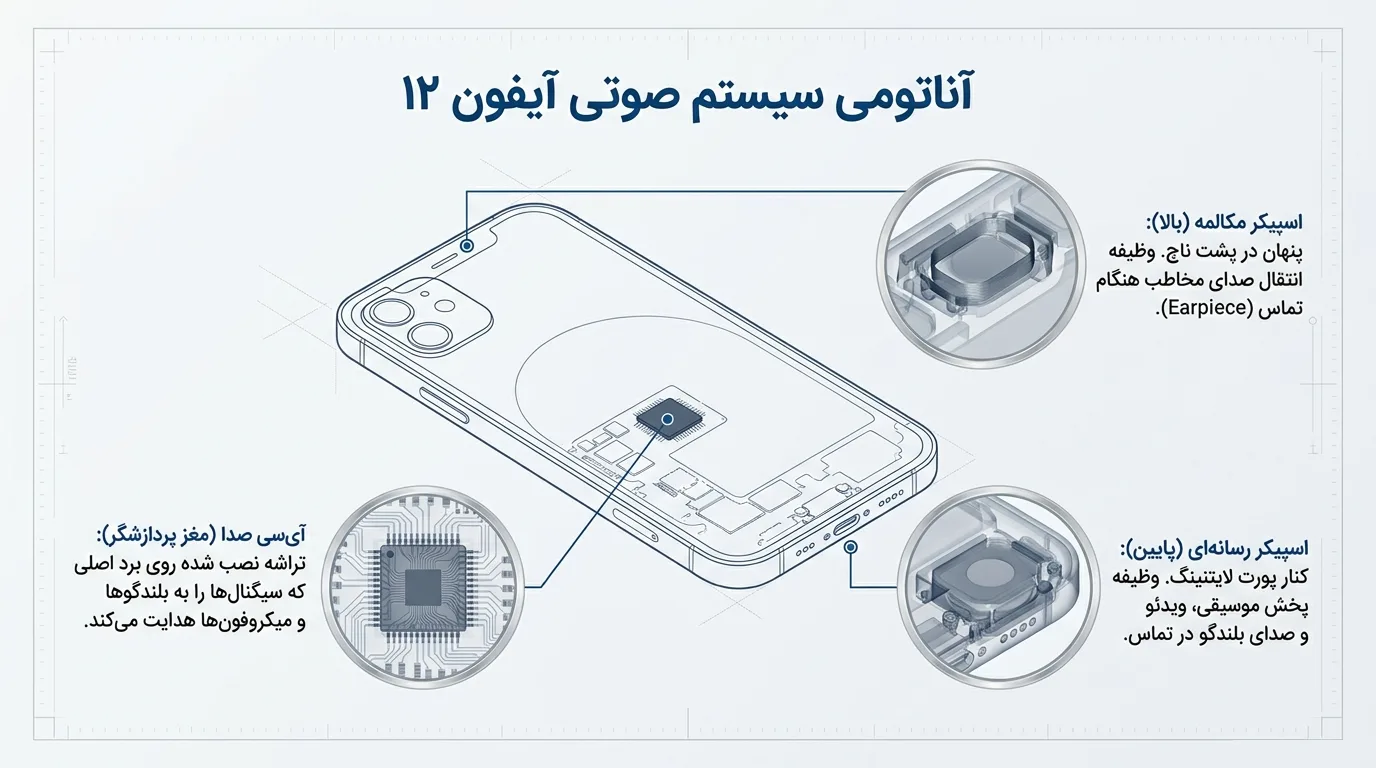 علائم خرابی اسپیکر آیفون 12