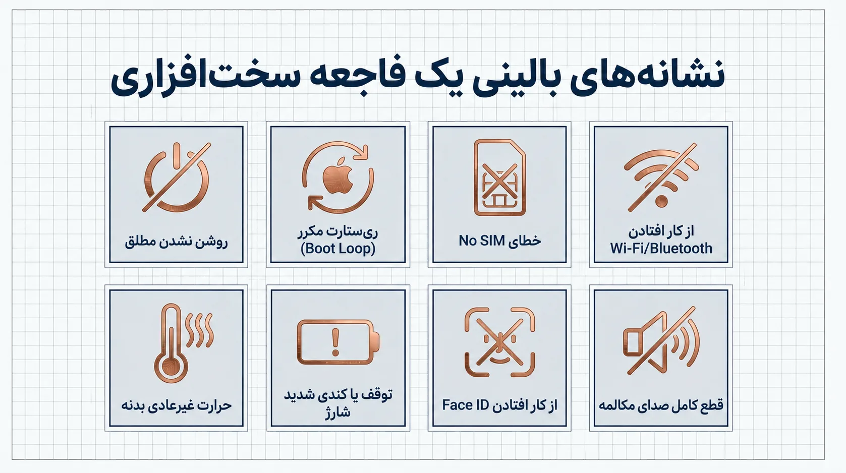 علائم و نشانه‌های خرابی برد آیفون 11