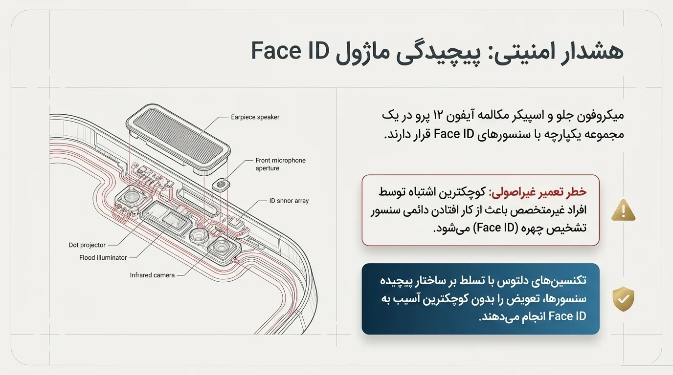 مراحل تعویض اسپیکر آیفون 12 پرو در دلتوس
