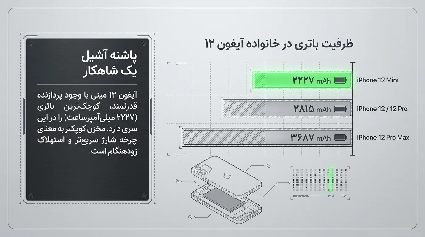 نشانه های نیاز به تعویض باتری آیفون 12 مینی