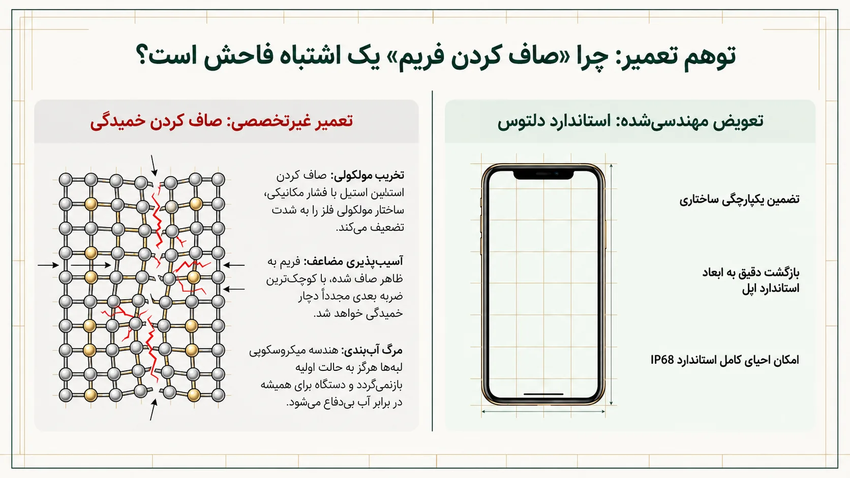 نکات مهم برای پیشگیری از آسیب فریم آیفون 11 پرو