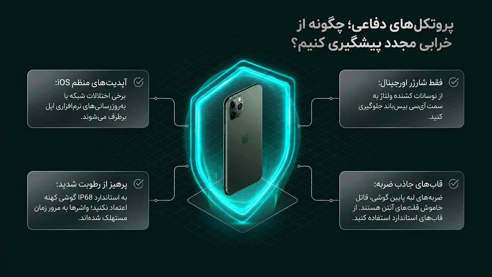 نکات مهم برای پیشگیری از خرابی آنتن آیفون