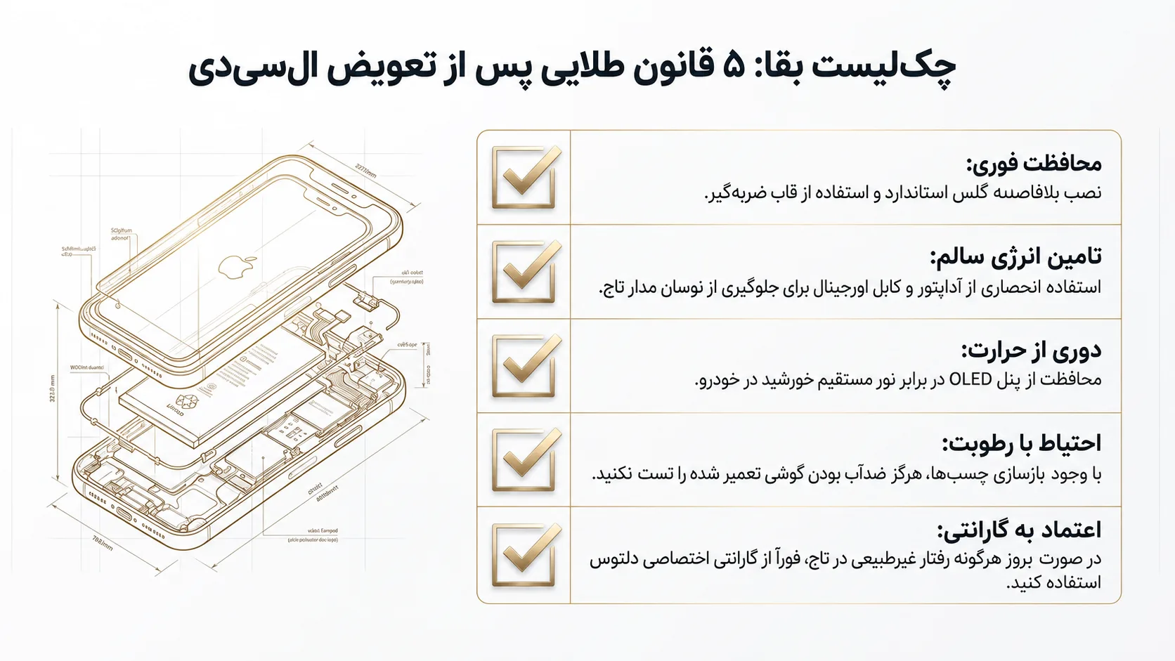 نکات مهم پس از تعویض ال سی دی آیفون 11 پرو