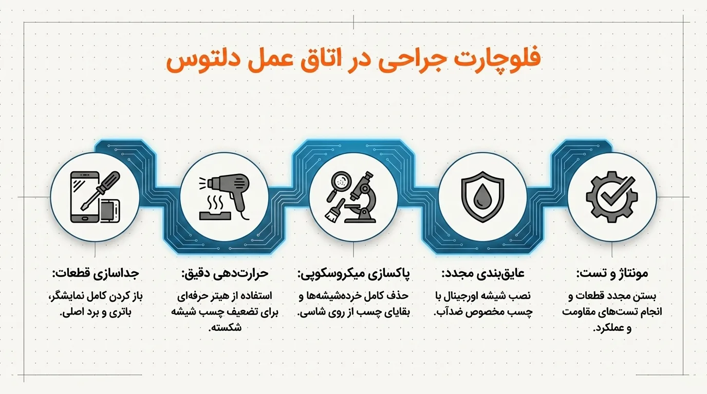 چرا دلتوس بهترین انتخاب برای تعویض فریم گوشی آیفون 12 است؟