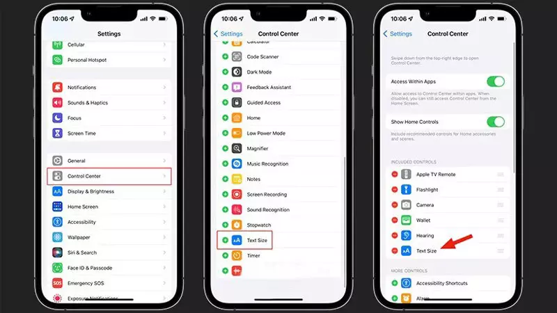 تغییر فونت آیفون از طریق Accessibility Shortcut