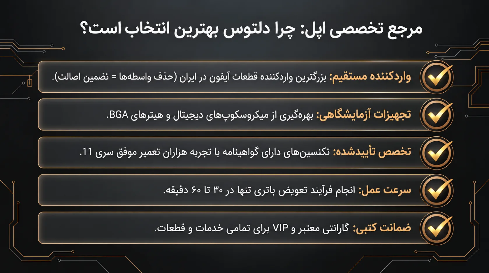 چرا دلتوس بهترین انتخاب برای تعمیرات آیفون 11 پرو مکس است؟چرا دلتوس بهترین انتخاب برای تعمیرات آیفون 11 پرو مکس است؟
