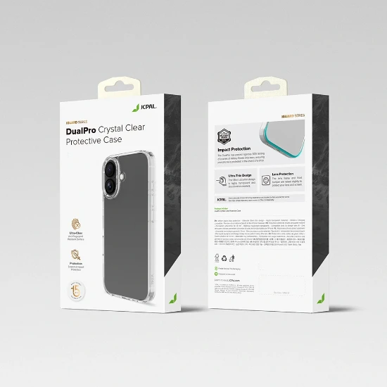 قاب آیفون ۱۶ جی سی پال مدل Crystal Clear