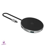شارژر بی سیم و هاب 5 پورت USB-C جی سی پال مدل JCP6224