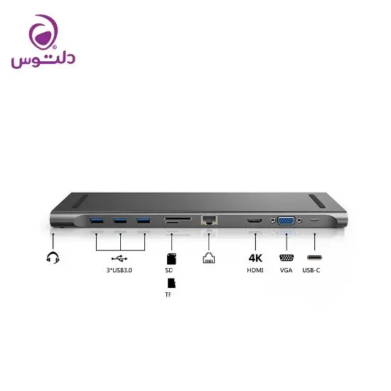 هاب 10 پورت USB-C جی سی پال مدل JCP6204