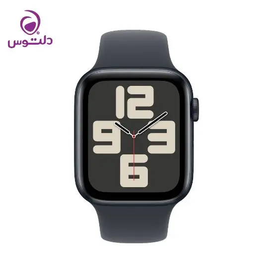 اپل واچ SE سری ۱۰ سایز ۴۴ میدنایت با بند سیلیکون میدنایت