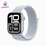 اپل واچ سری ۱۰ سایز ۴۲ سیلور با بند پارچه ای