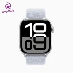 اپل واچ سری ۱۰ سایز ۴۶ سیلور با بند پارچه ای