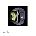 اپل واچ سری 11 سایز 42 سیلور با بند اسپرت سیلیکون پرپل فاگ