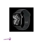 اپل واچ سری 11 سایز 46 جت بلک با بند اسپرت سیلیکون مشکی