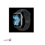 اپل واچ سری 11 سایز 46 اسپیس گری با بند اسپرت سیلیکون مشکی