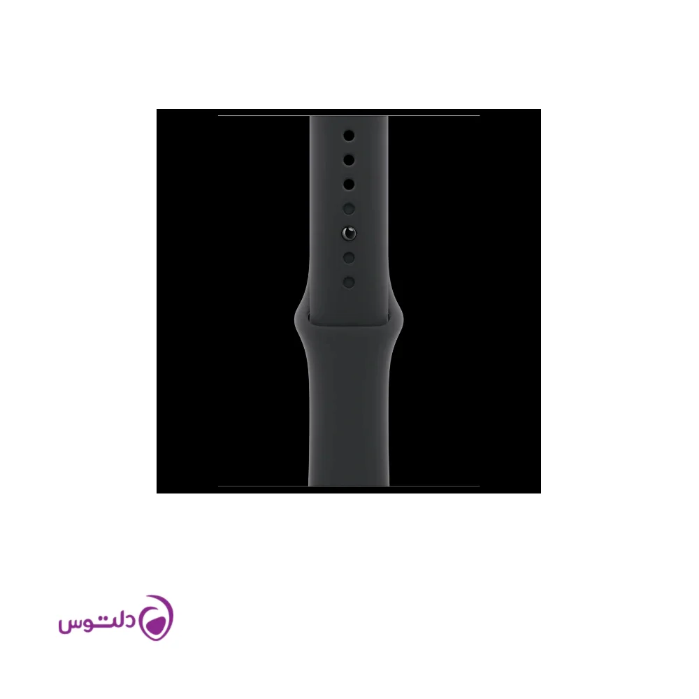 اپل واچ سری 11 سایز 46 اسپیس گری با بند اسپرت سیلیکون مشکی