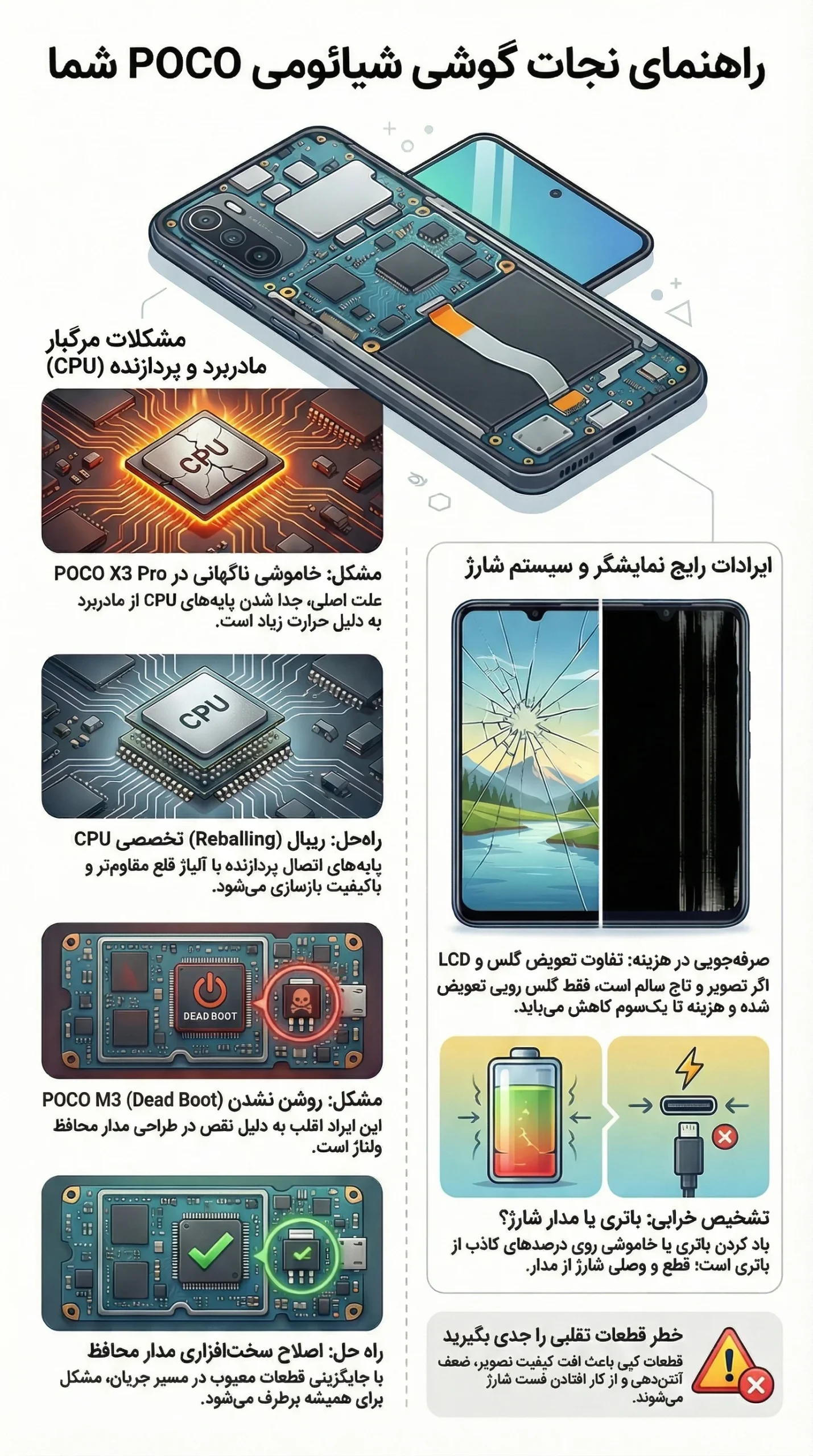 تعمیرات موبایل شیائومی سری POCO